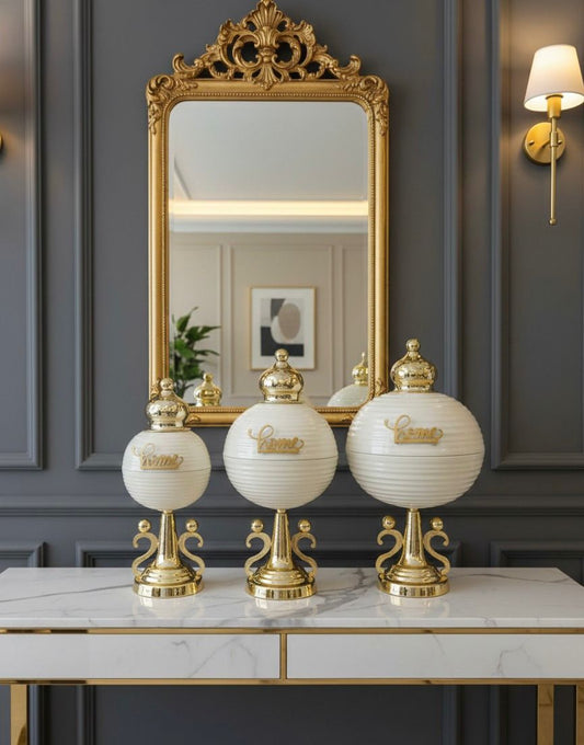 Candy_jar_White_Gold_Modern_Decor