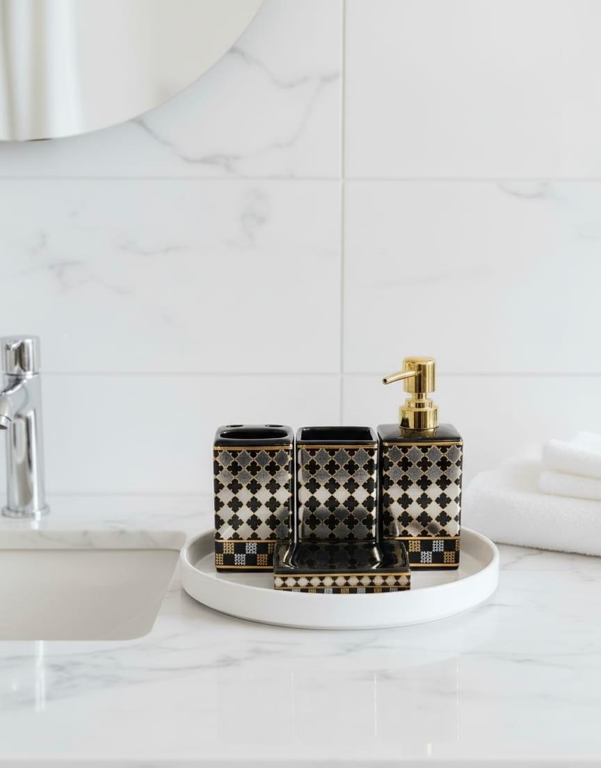 5-Piece Bath Vanity Set Black